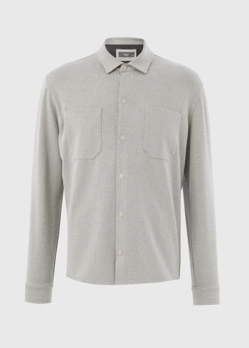 Grey Textured Over Shirt - S Image 5