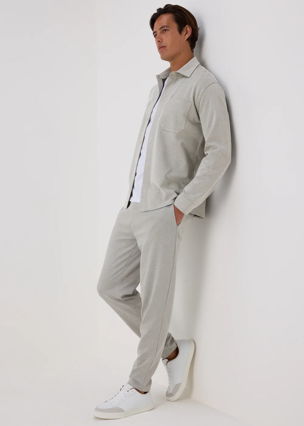 Grey Textured Over Shirt - S Image 4