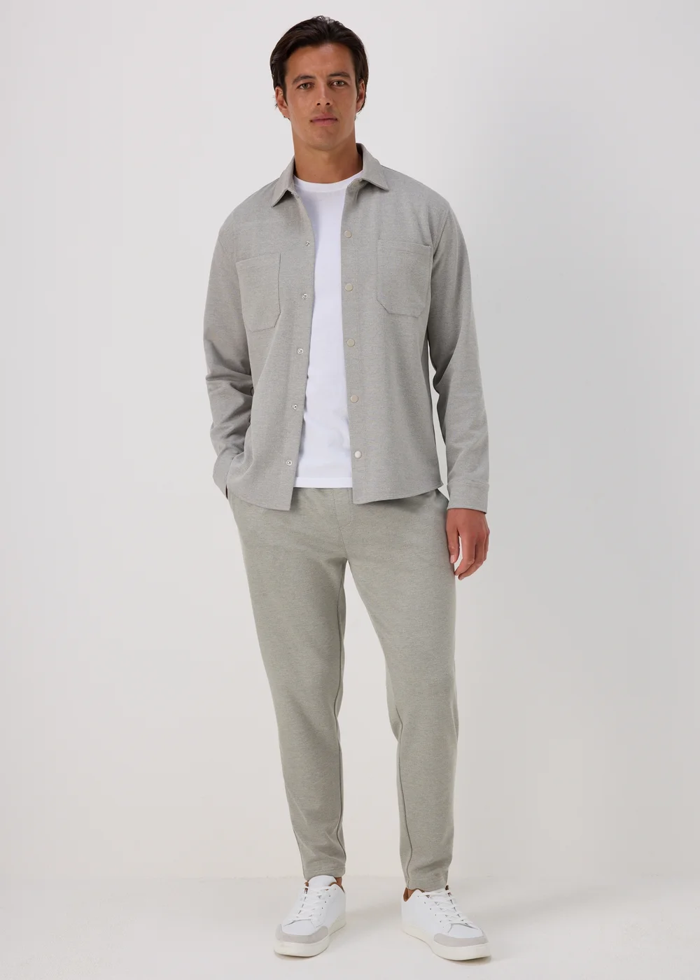 Grey Tapered Co Ord Joggers - S Image 1