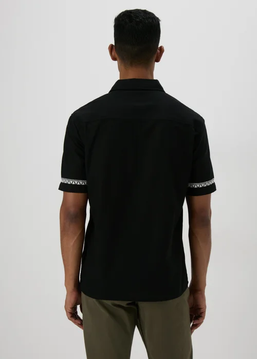 Black Leaf Embroidered Shirt - S Image 2