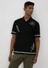 Black Leaf Embroidered Shirt - S Image 4