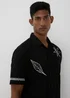 Black Leaf Embroidered Shirt - S Image 1