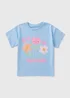 Girls Blue Flower T-Shirt (1-7yrs) - 1-1.5 Yrs Image 1