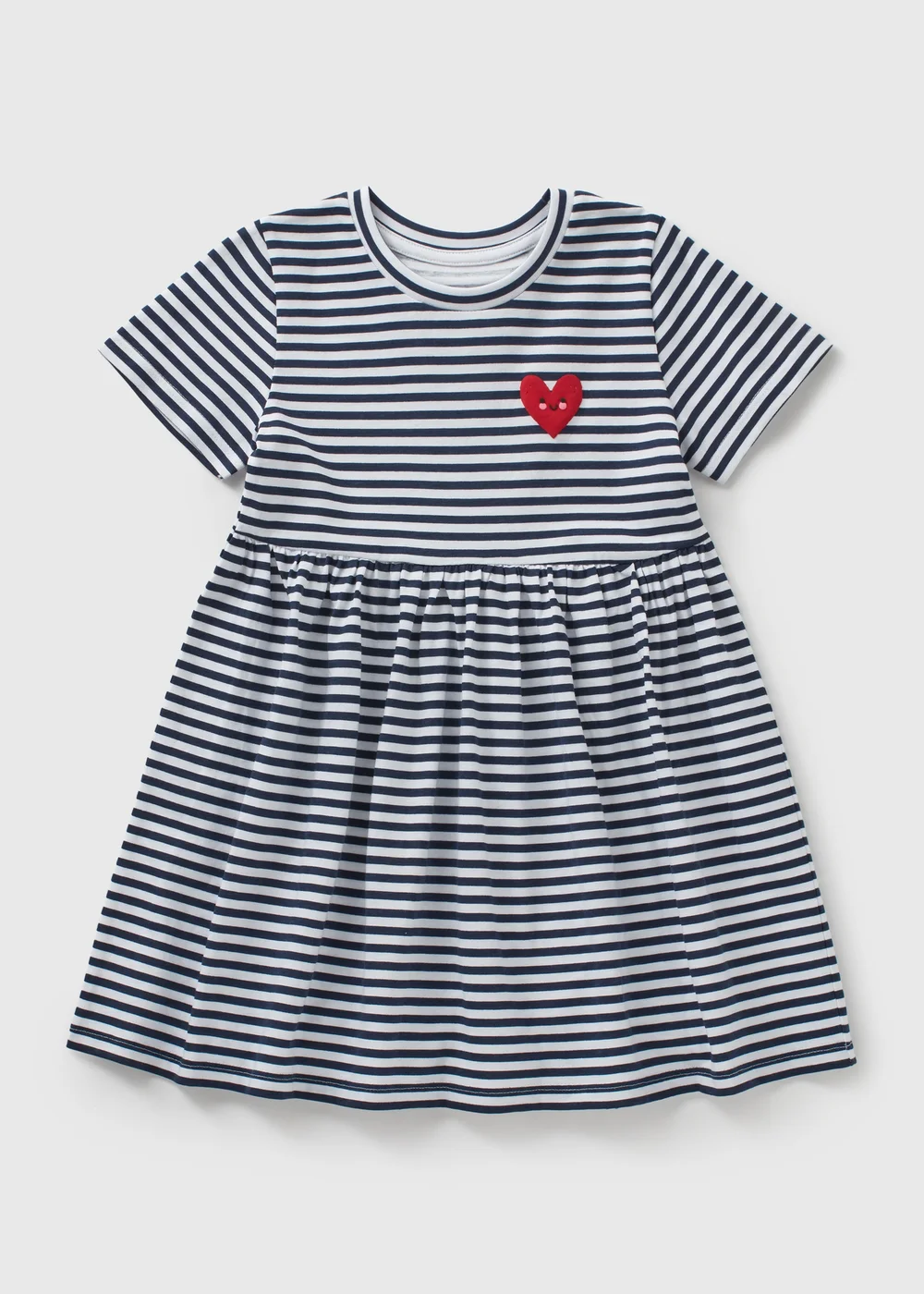 Girls White Striped Dress (1-7yrs) - 1 to 1 half years Image 1