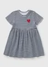 Girls White Striped Dress (1-7yrs) - 1 to 1 half years Image 1