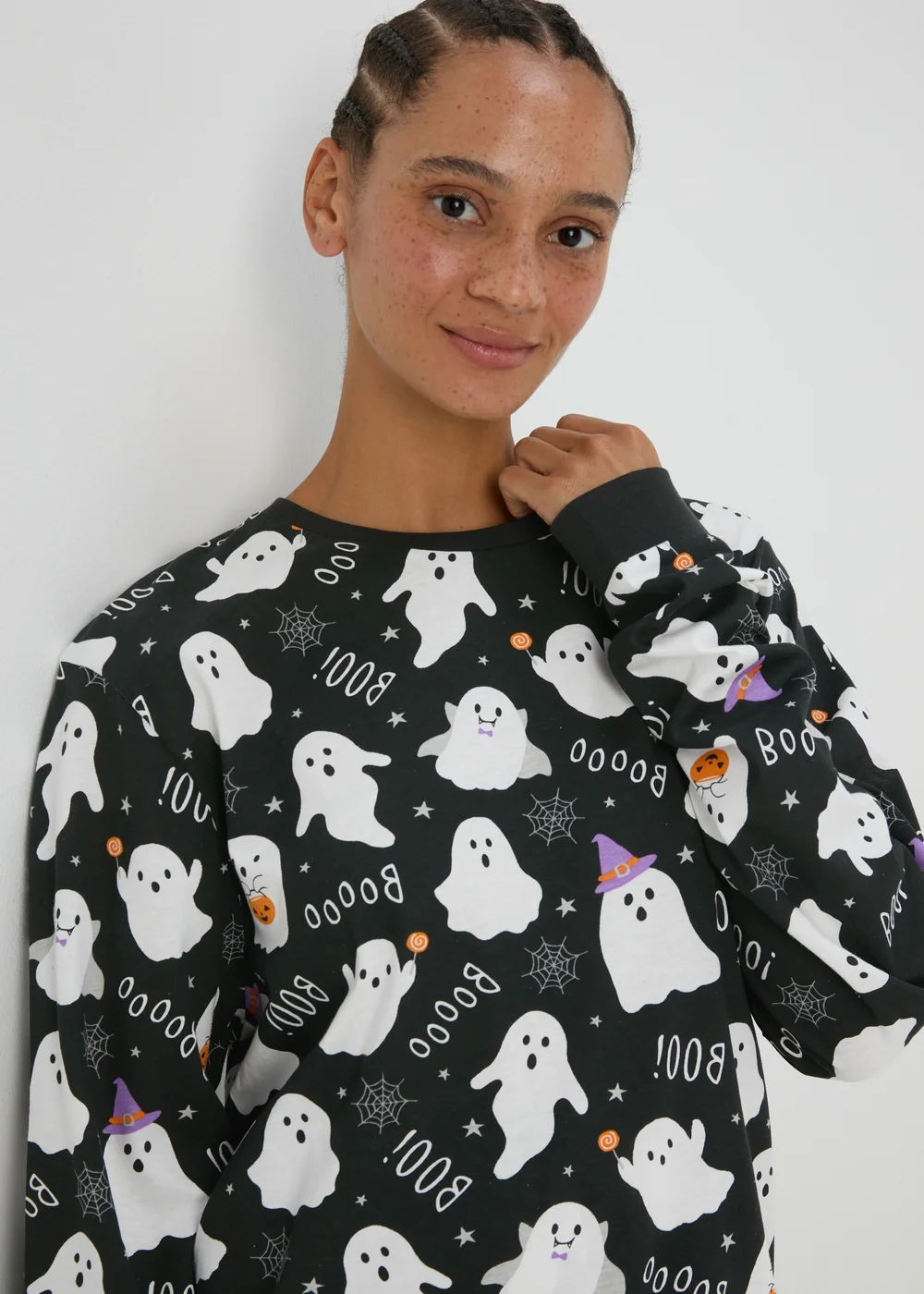 Adults Ghost Pyjama Set - Extra small Image 3