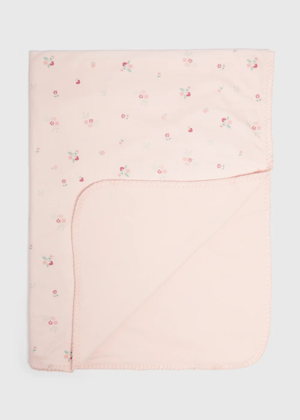 Baby Pink Floral Blanket - One Size Image 2