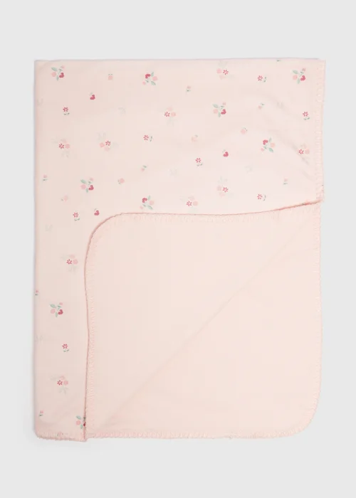 Baby Pink Floral Blanket - One Size Image 2