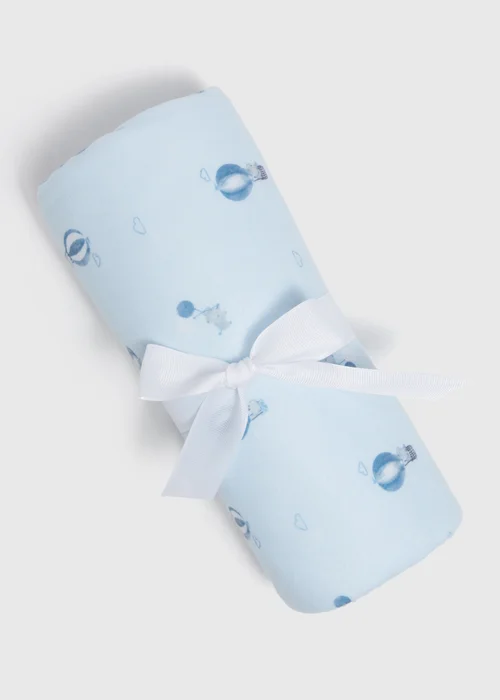 Baby Blue Balloon Blanket - One Size Image 1