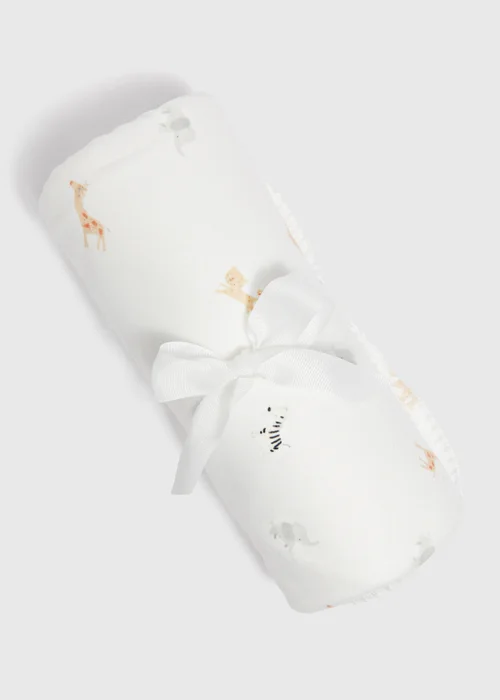 Baby Cream Safari Blanket - One Size Image 1