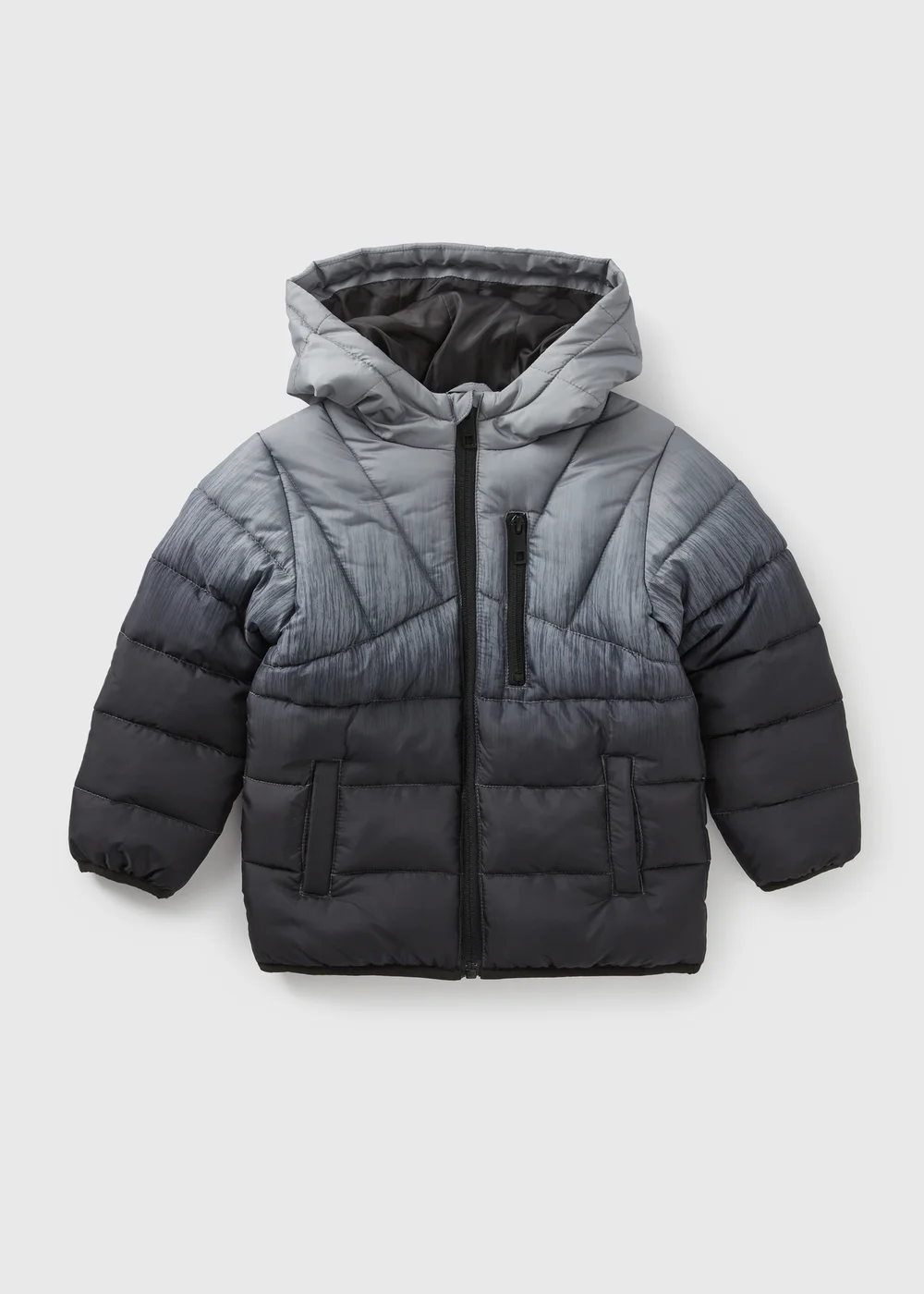 Boys Black Ombre Padded Coat (1-7yrs) - 1-1.5 Yrs Image 1
