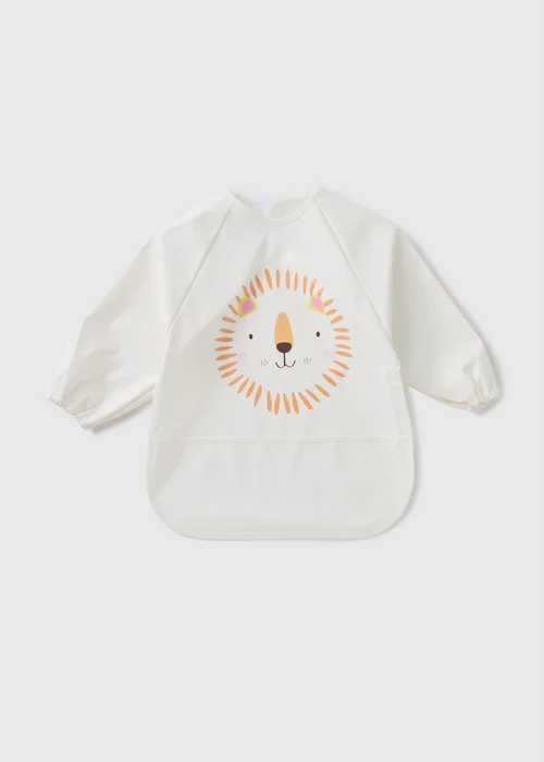 Baby White Lion Coverall Bib - One Size Image 1