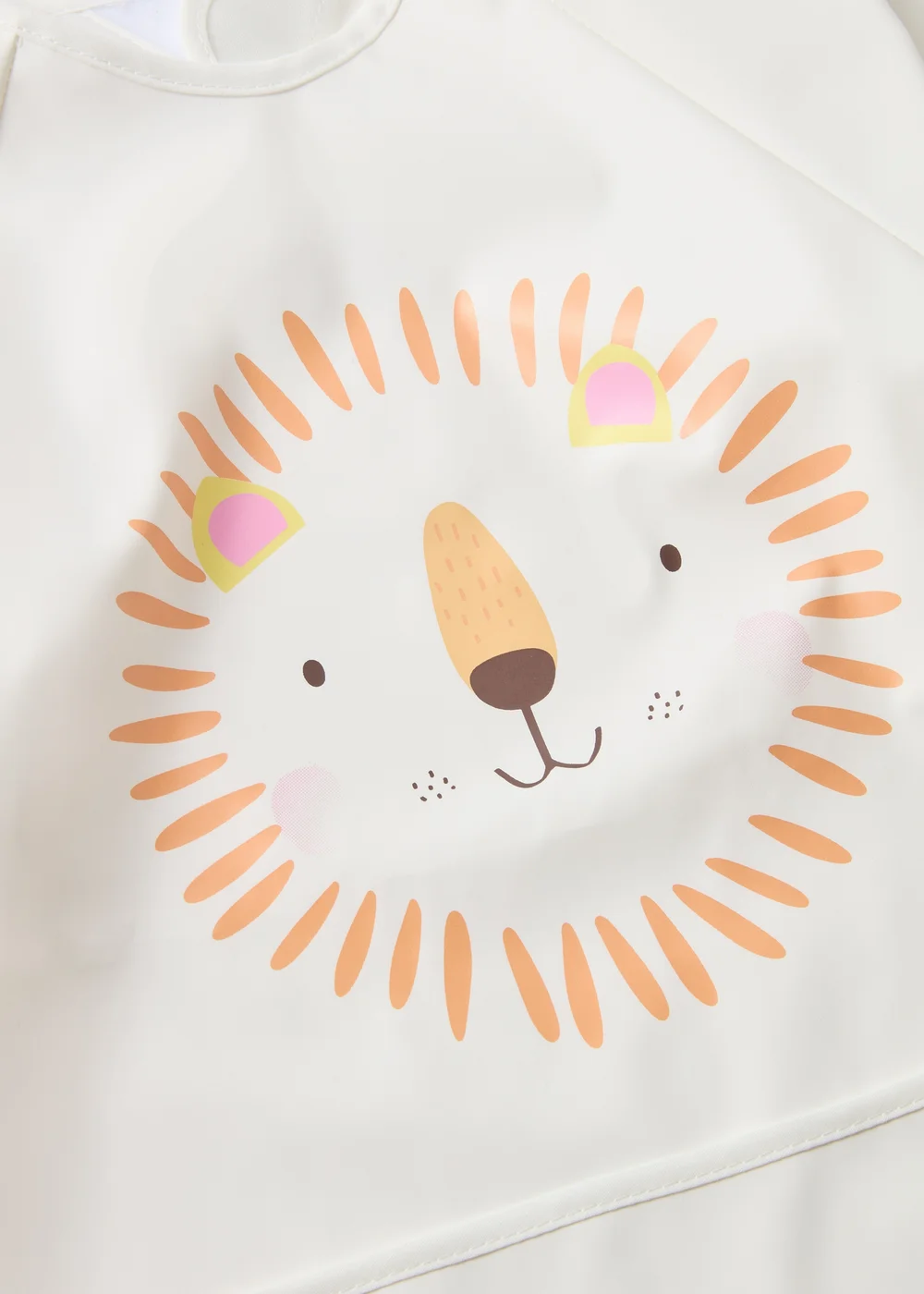 Baby White Lion Coverall Bib - One Size Image 2