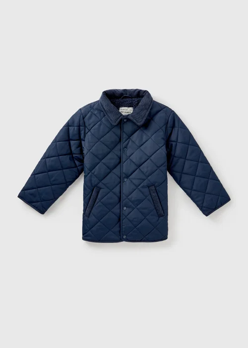 Boys Navy Quilted Jacket (1-7yrs) - 2-3 Yrs Image 1