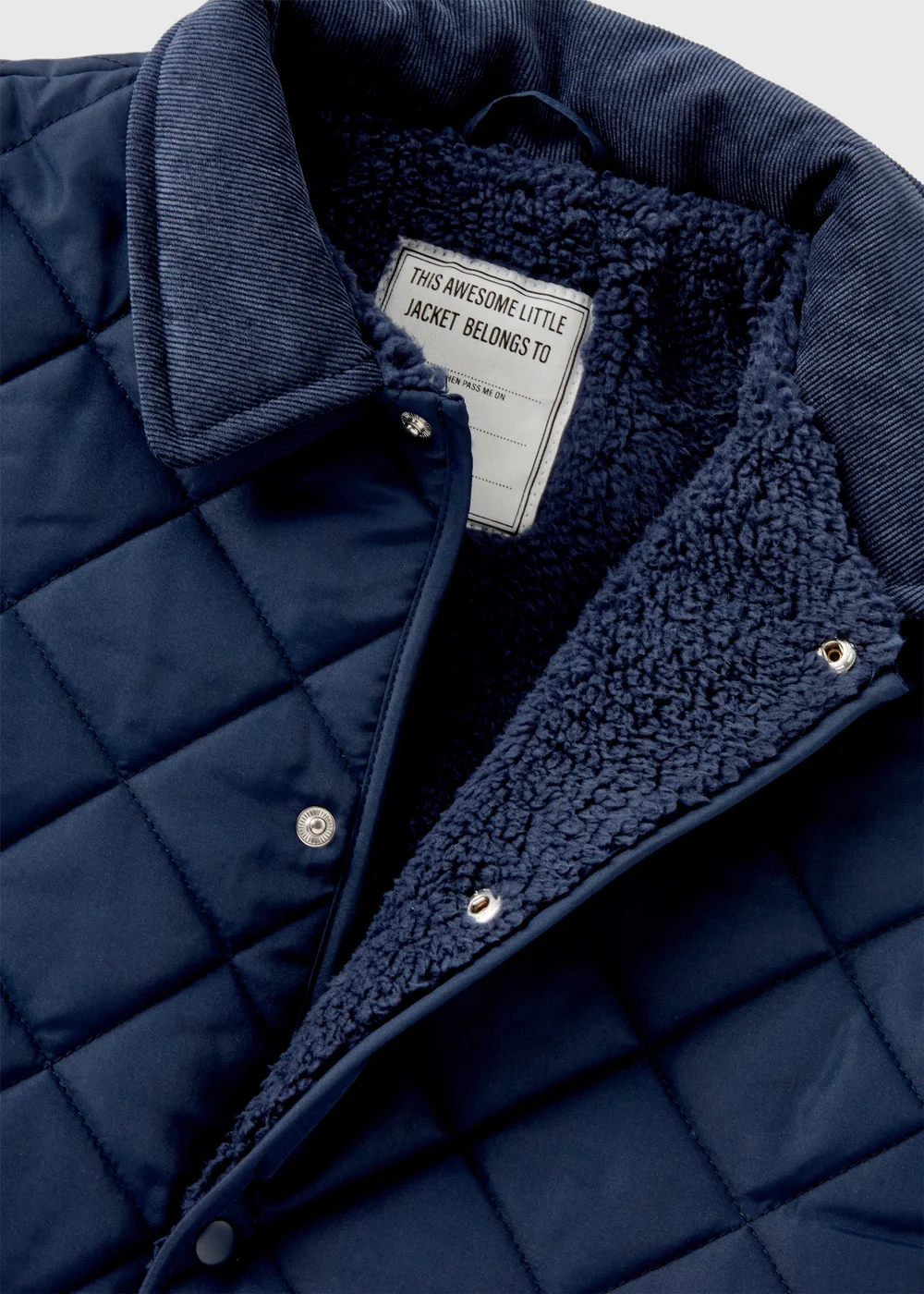 Boys Navy Quilted Jacket (1-7yrs) - 2-3 Yrs Image 2