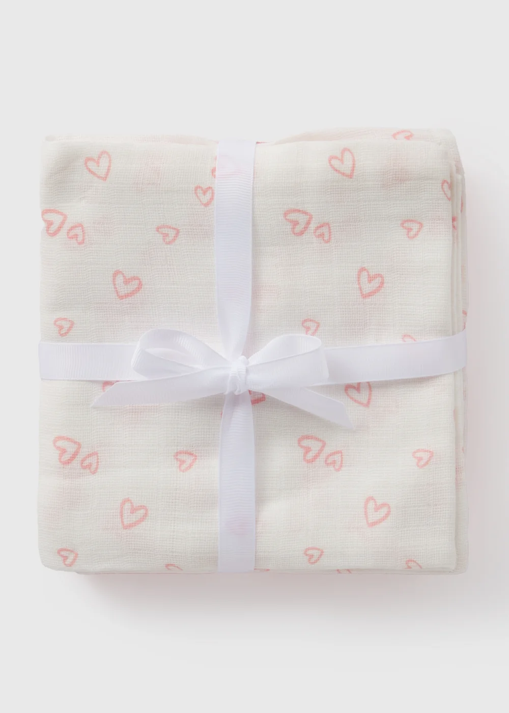 3 Pack Baby Pink Muslin Squares - One Size Image 1
