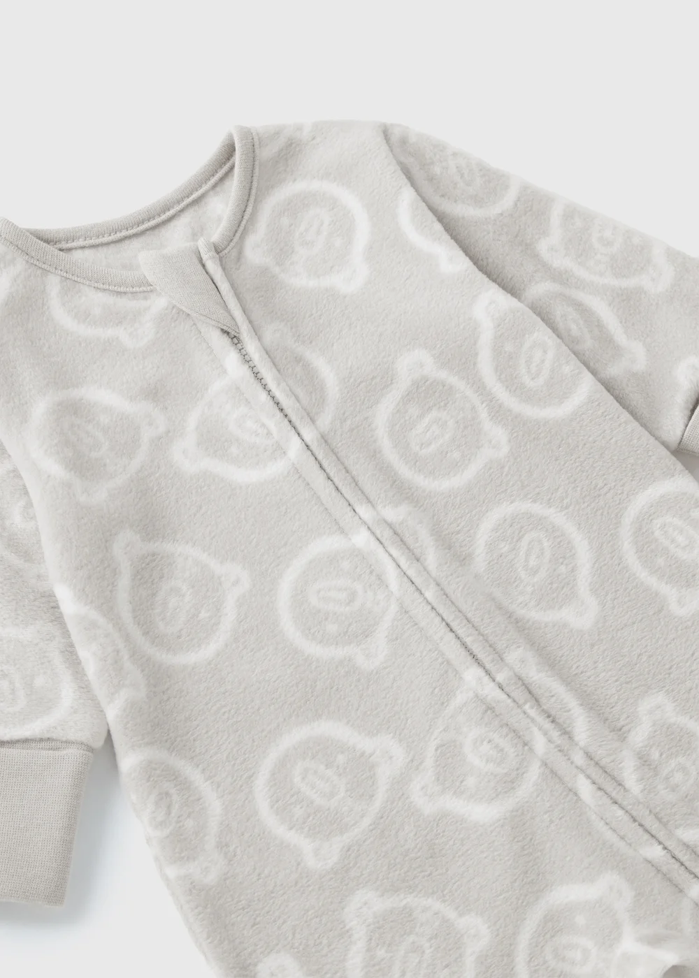 Baby Grey Bear Fleece Sleepsuit (Newborn-18mths) - Age 0 - 3 Months Image 2