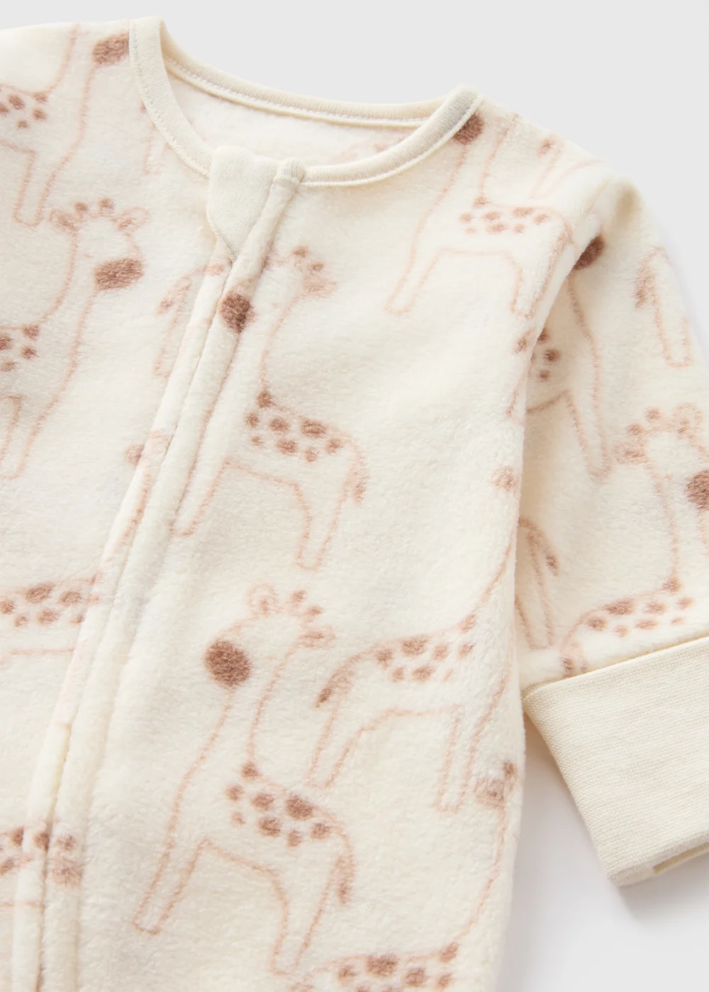 Baby Giraffe Fleece Sleepsuit (Newborn-18mths) - Age 0 - 3 Months Image 2