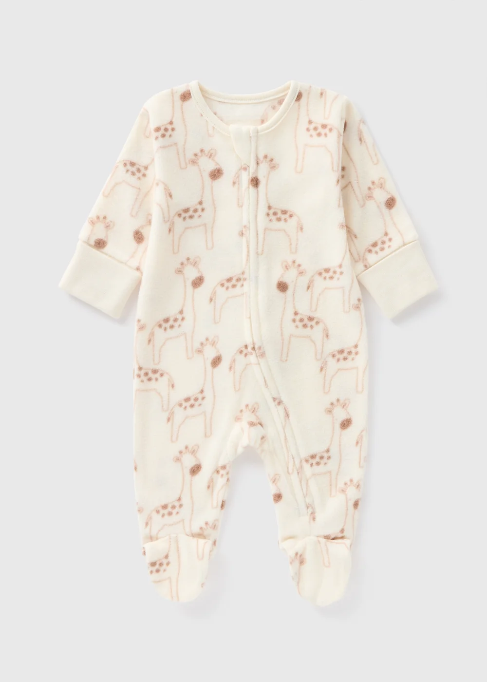 Baby Giraffe Fleece Sleepsuit (Newborn-18mths) - Age 0 - 3 Months Image 1