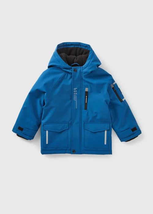 Boys Blue Showerproof Parka Coat (1-7yrs) - 1-1.5 Yrs Image 1