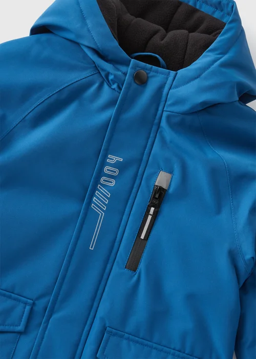 Boys Blue Showerproof Parka Coat (1-7yrs) - 1-1.5 Yrs Image 2