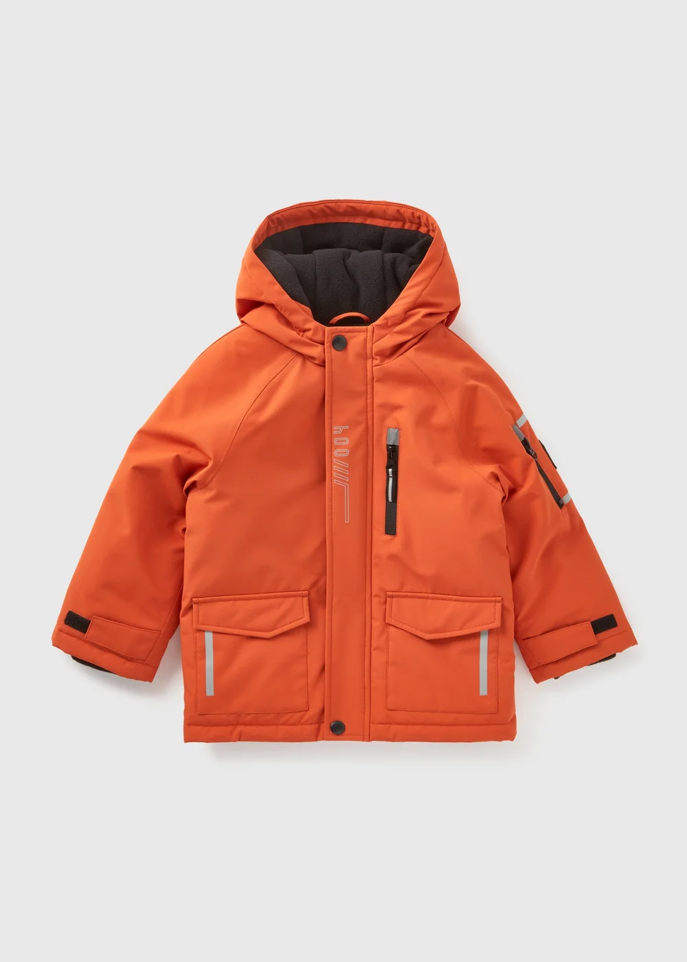 Boys Orange Showerproof Parka Coat (1-7yrs) - 1-1.5 Yrs Image 1