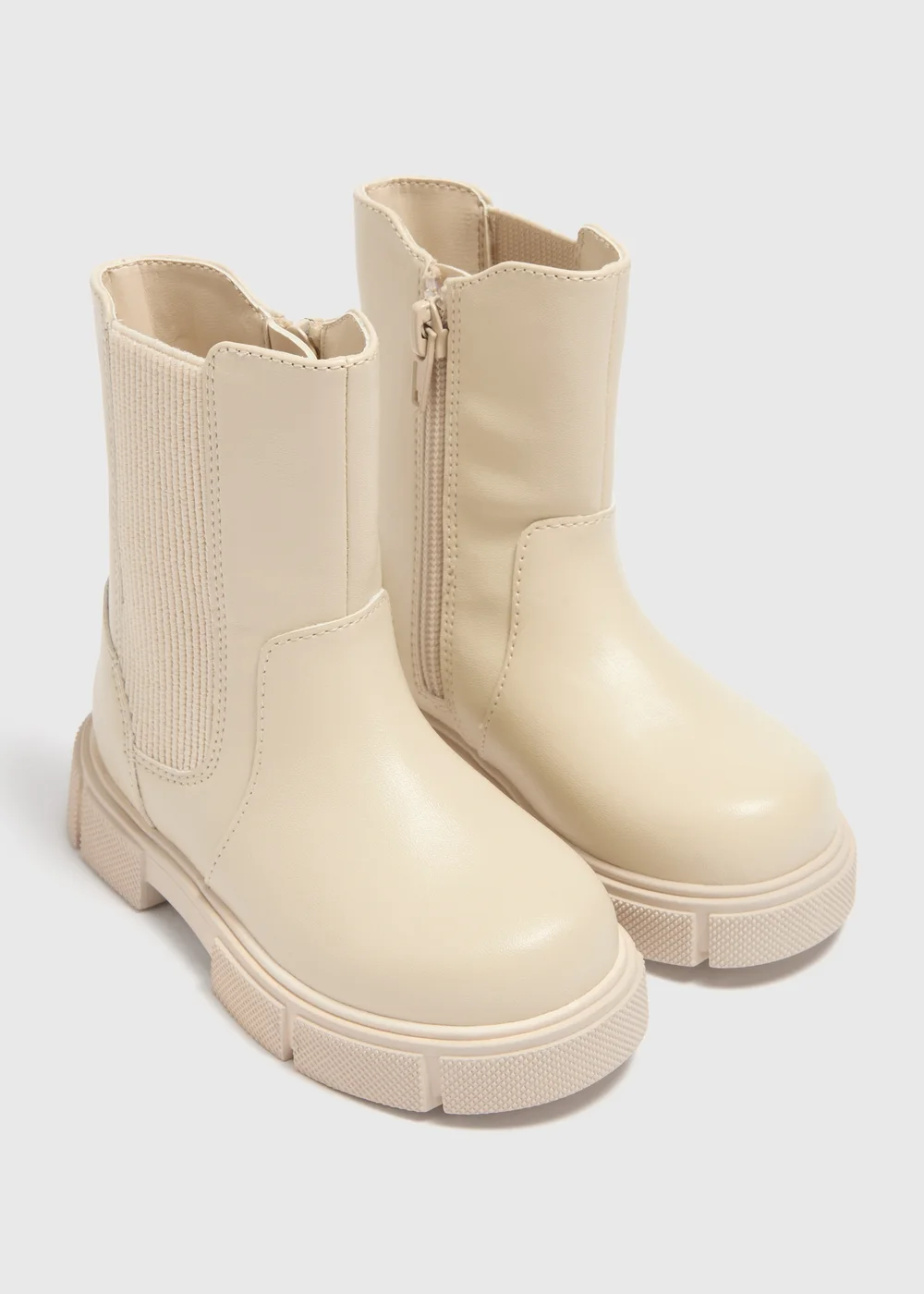 Girls Black Mid Calf Chelsea Boots (Younger 4-9) - Size 4 Infants Image 1