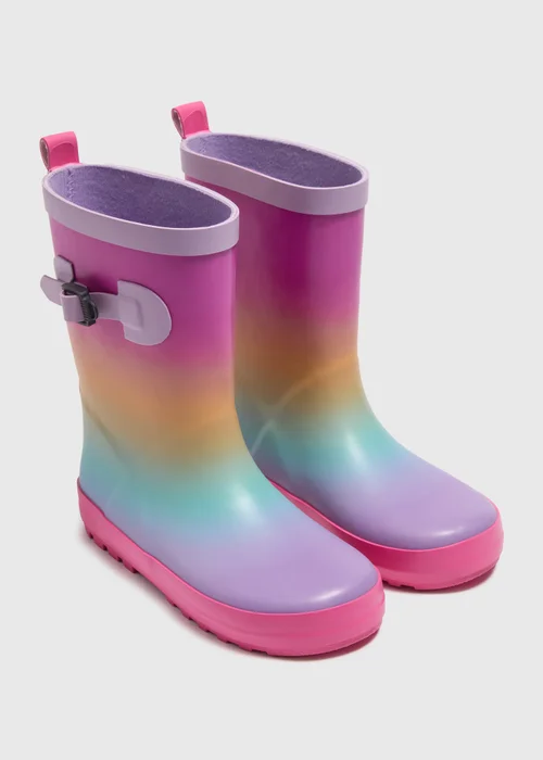 Girls Multicolour Wellies (Younger 10-Older 5) - Size 1 Image 1