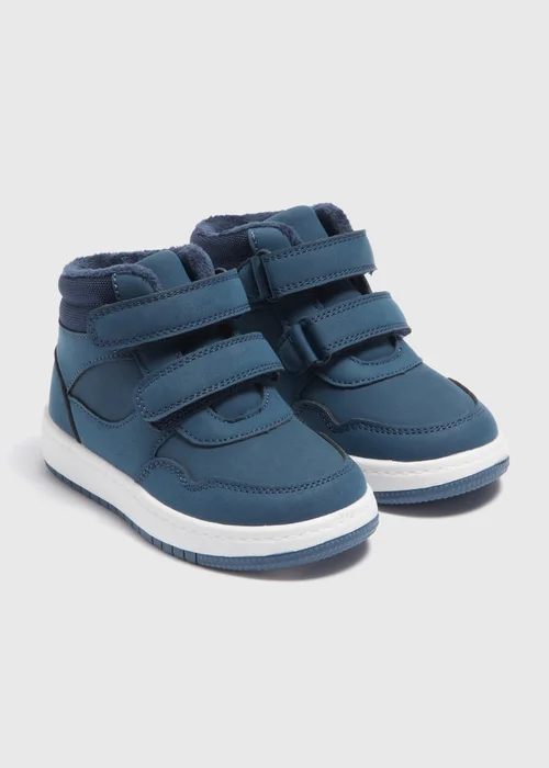 Boys Blue High Top Trainers (Younger 4-12) - Size 4 Infants Image 1