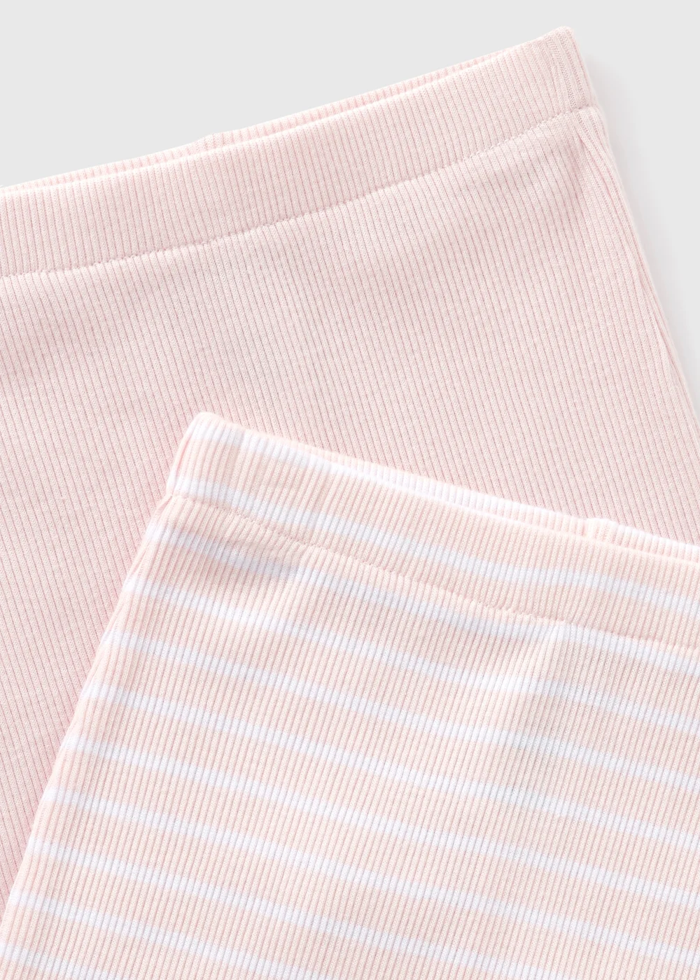 2 Pack Baby Pink Ribbed Leggings (Newborn-18mths) - 9-12 months Image 2