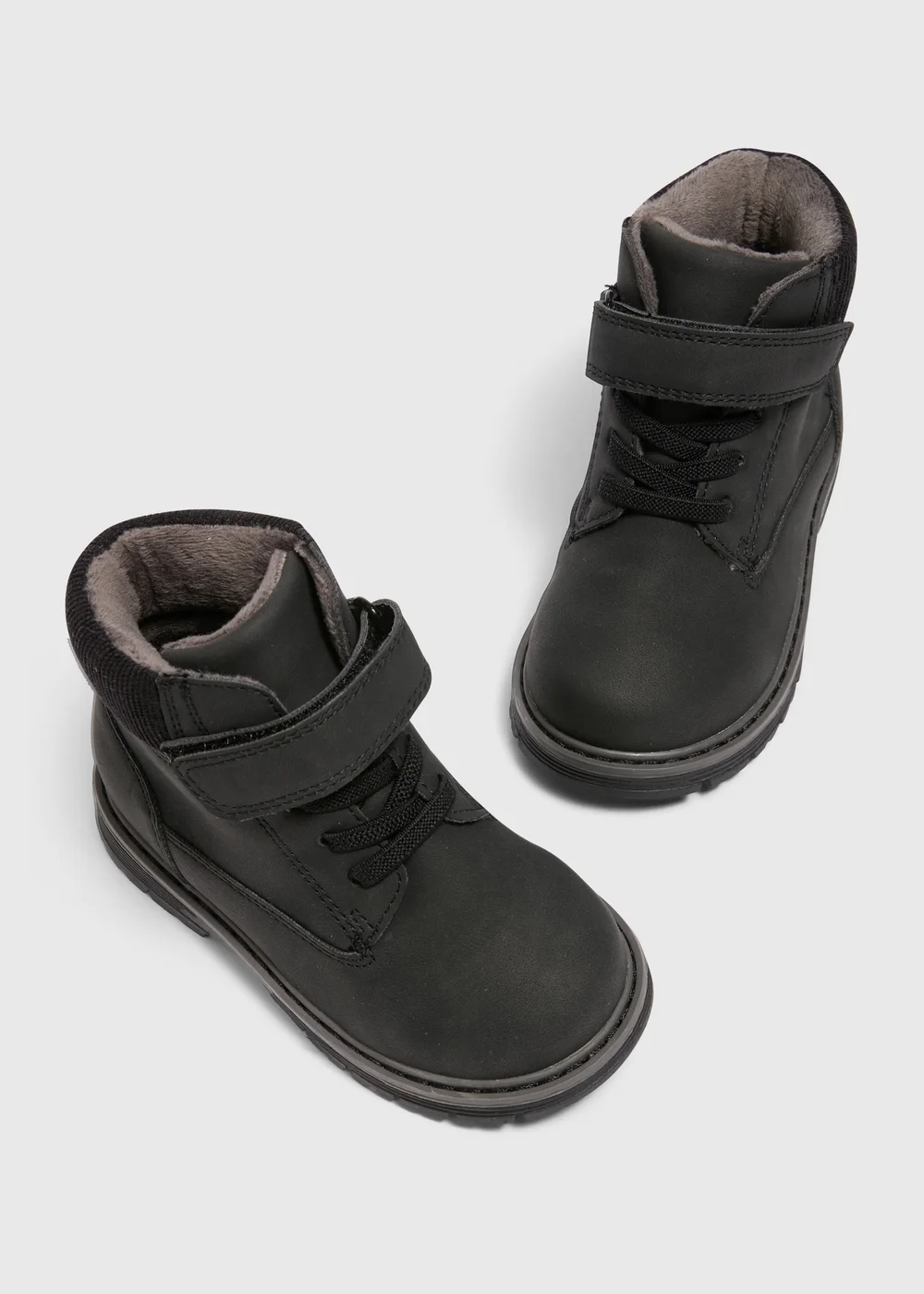 Boys Black Hiker Boots (Younger 4-12) - 6 Infant Image 2