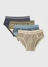 4 Pack Multicolour Patterned Briefs - Small Image 1