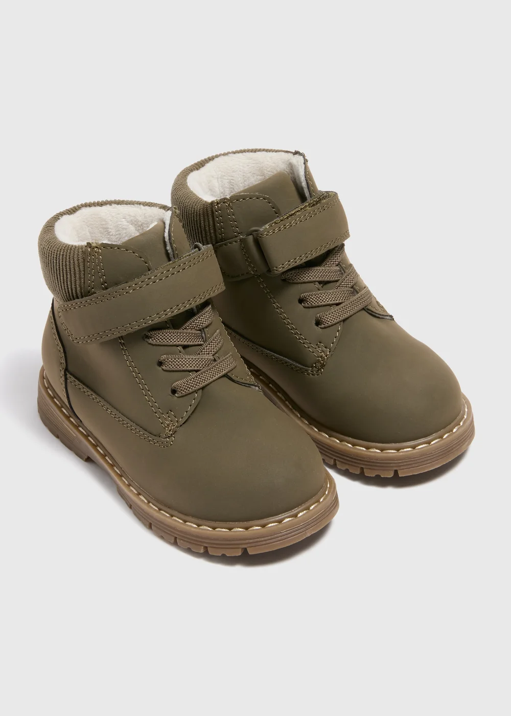 Boys Khaki Hiker Boots (Younger 4-12) - 6 Infant Image 1