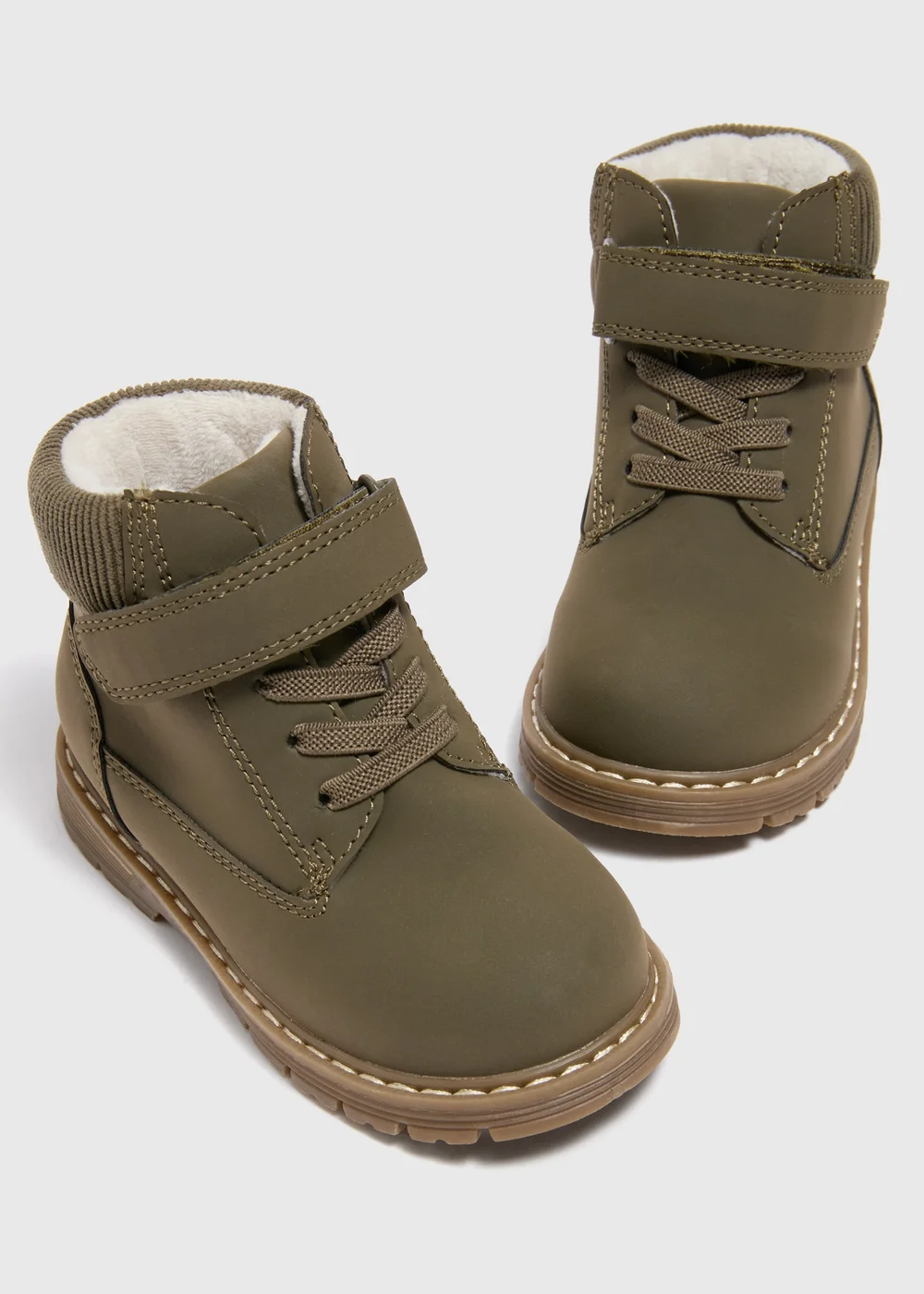 Boys Khaki Hiker Boots (Younger 4-12) - 6 Infant Image 2