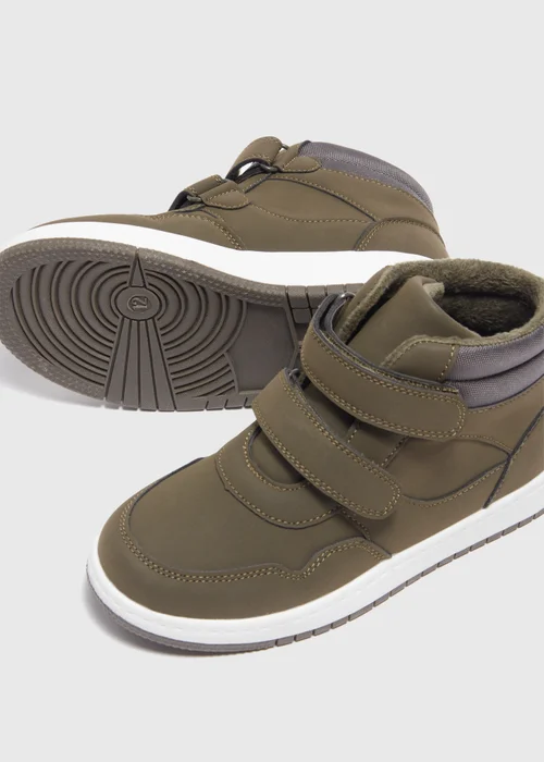 Boys Khaki High Top Shoes (Younger 10-Older 6) - Size 1 Image 2