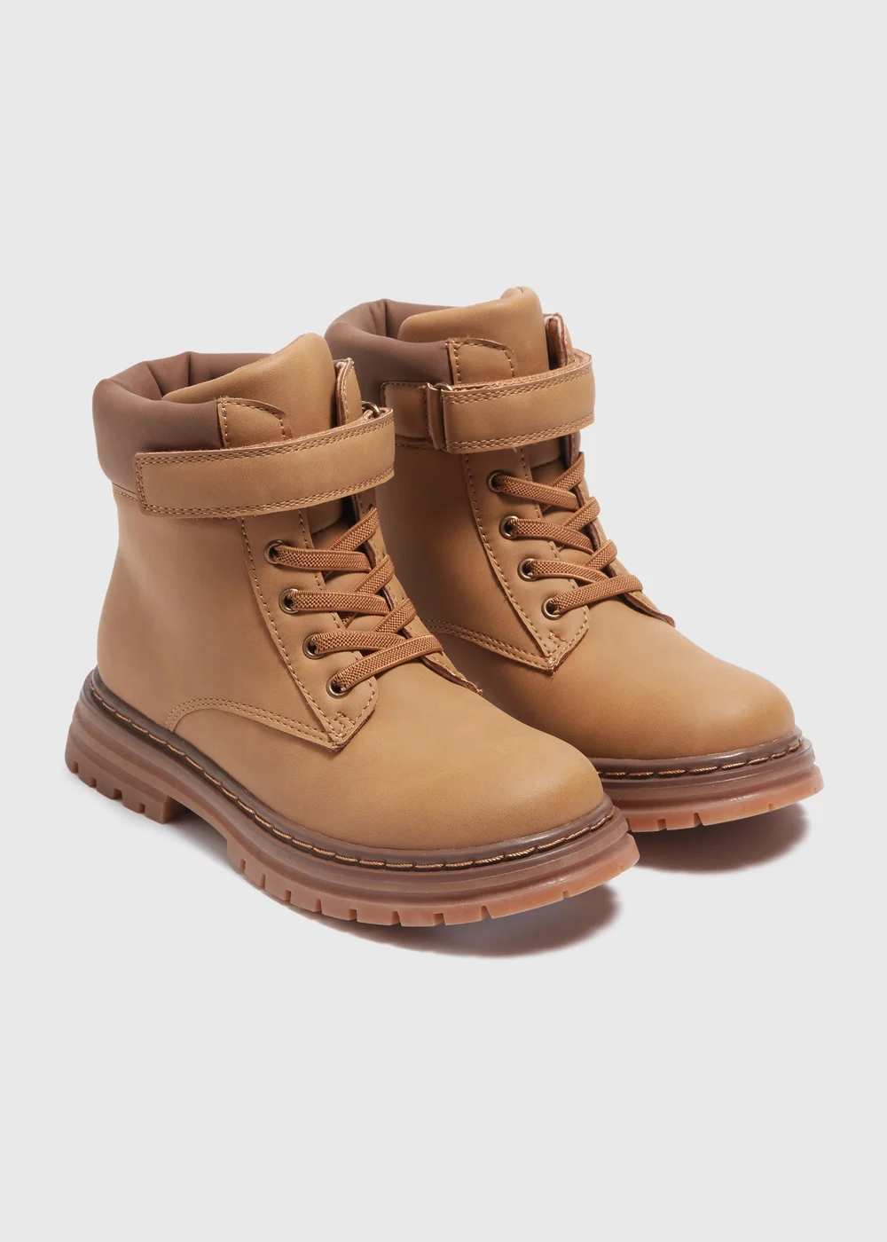 Boys Tan Hiker Boots (Younger 10-Older 6) - Size 10 Infants Image 1
