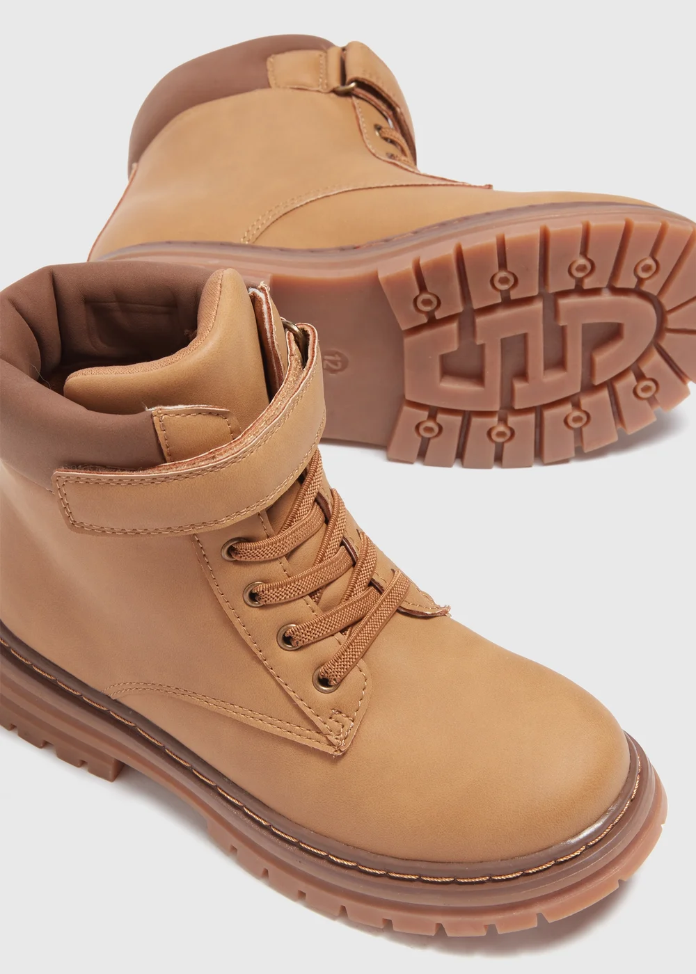 Boys Tan Hiker Boots (Younger 10-Older 6) - Size 10 Infants Image 2