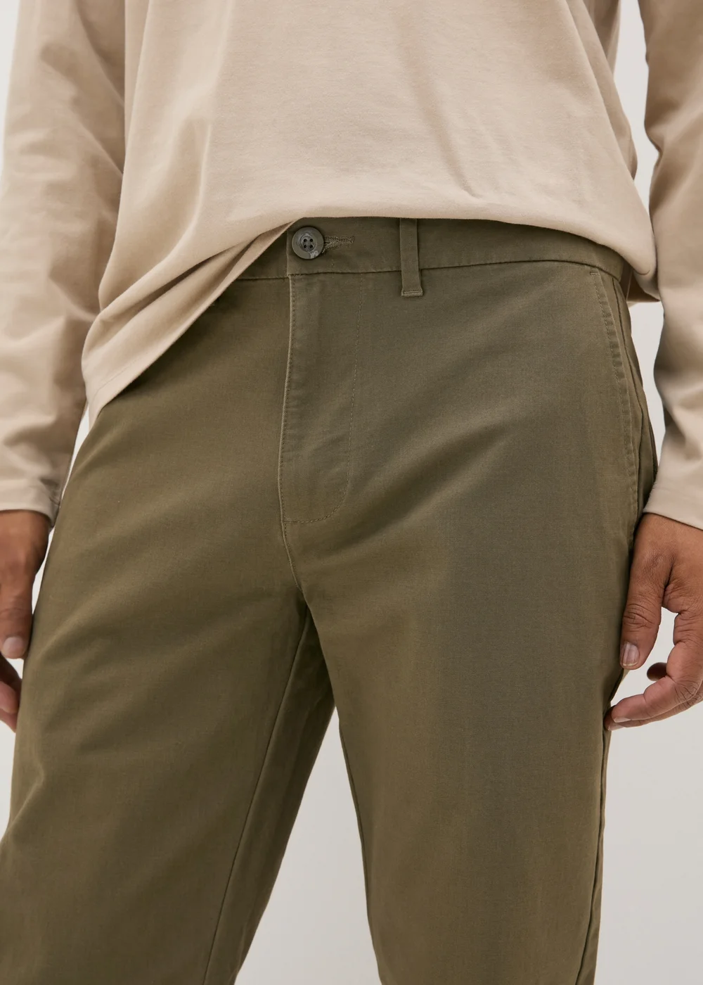 Khaki Flex Chinos - 30 Waist Regular Image 3