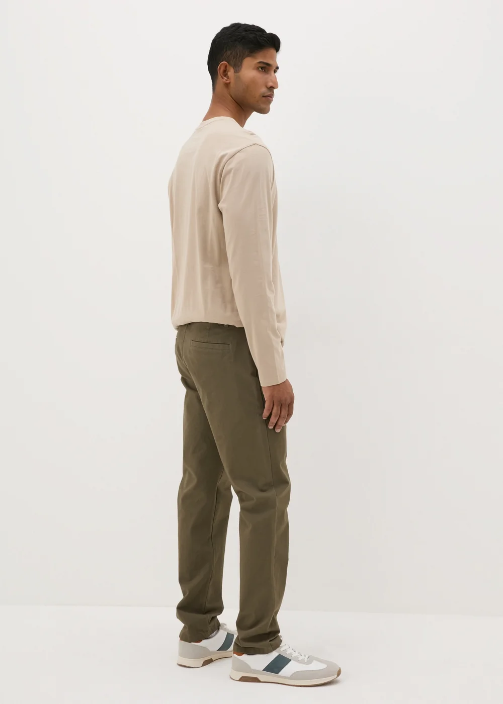 Khaki Flex Chinos - 30 Waist Regular Image 2