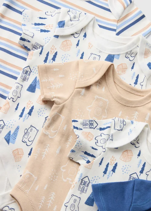 5 Pack Multicolour Baby Bear Bodysuits (Newborn-23mths) - 0-3 months Image 2