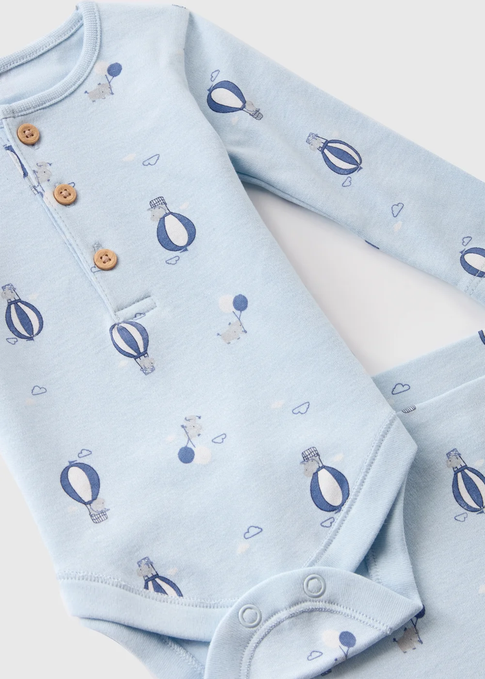Baby Blue Balloon Bodysuit & Leggings Set (Newborn-18mths) - Age 0 - 3 Months Image 2