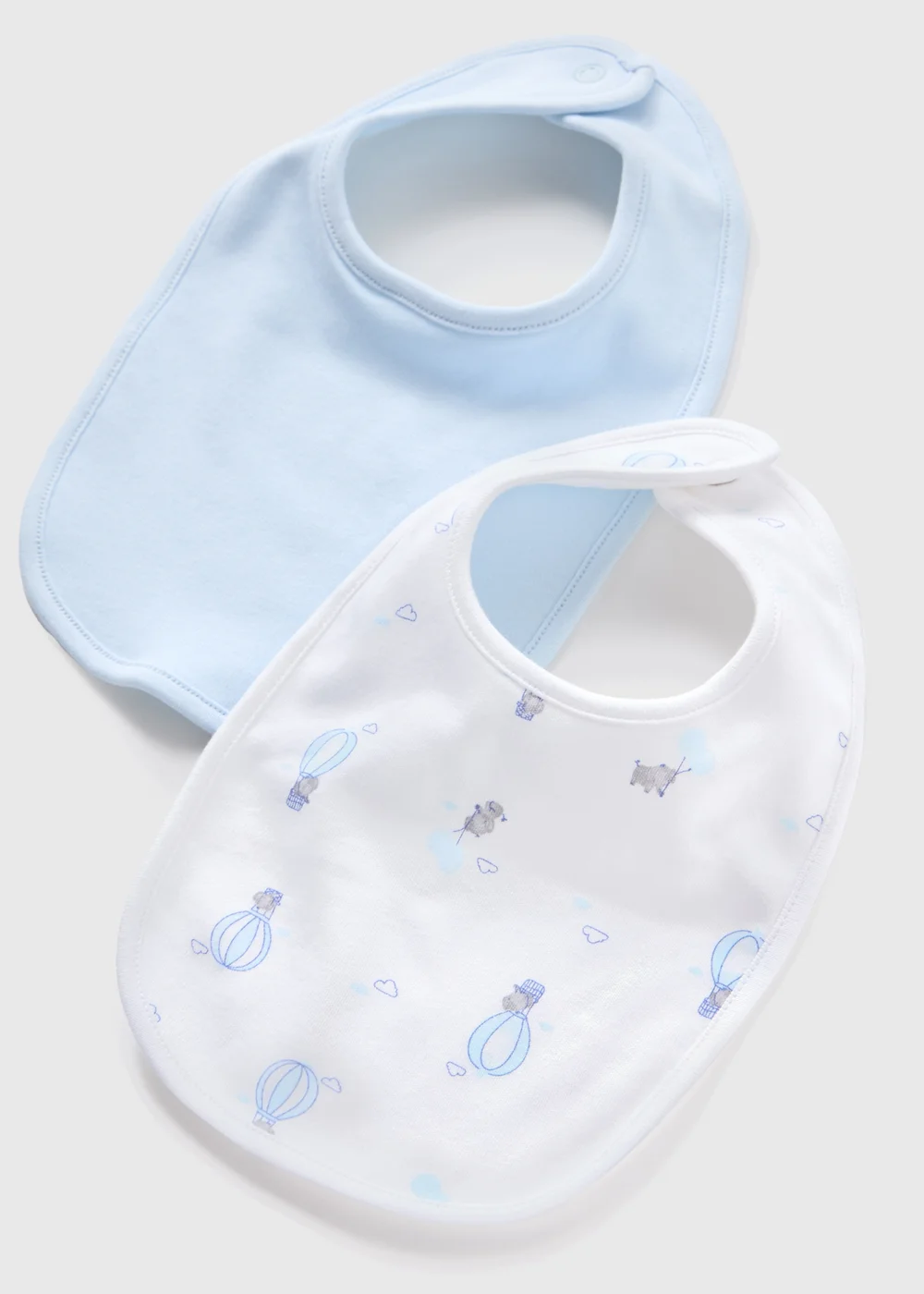 2 Pack Baby Blue Balloon Bibs - One Size Image 2