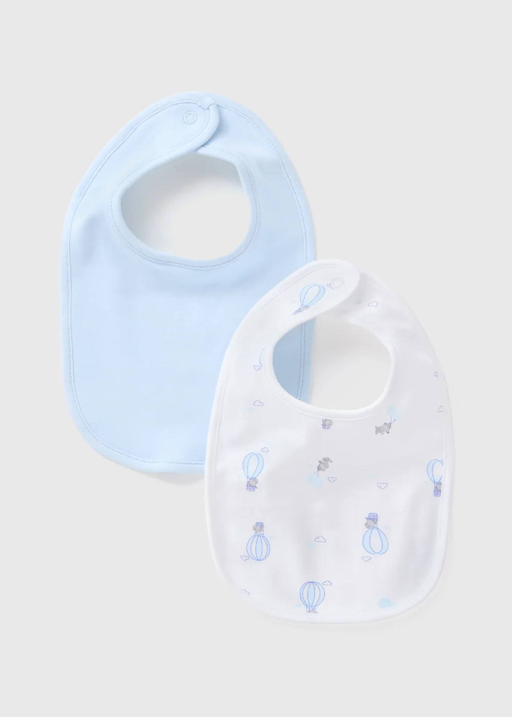 2 Pack Baby Blue Balloon Bibs - One Size Image 1