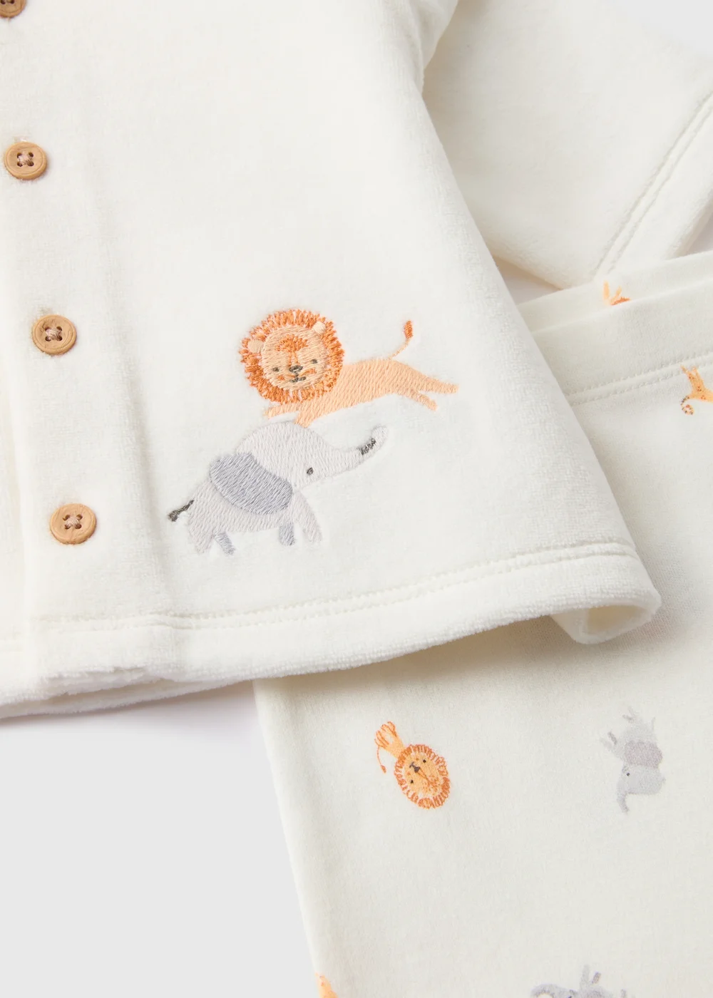 Baby Oatmeal Safari Top & Trouser Set (Newborn-18mths) - Age 0 - 3 Months Image 2