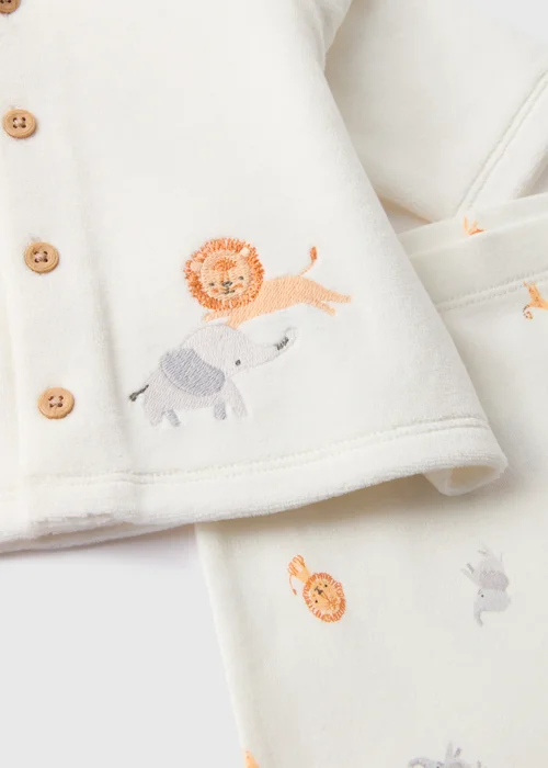 Baby Oatmeal Safari Top & Trouser Set (Newborn-18mths) - Age 0 - 3 Months Image 2