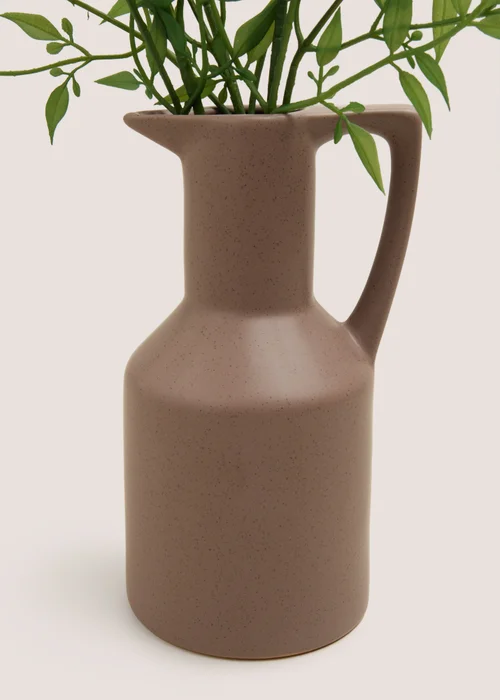 Green Leafy Plant in Brown Jug (34cmx34cmx50cm) Image 2