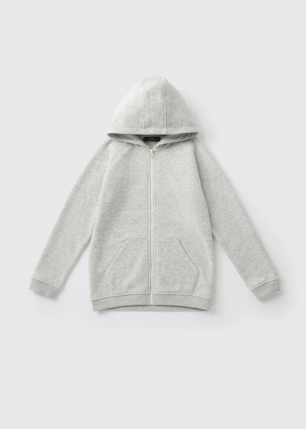 Boys Grey Zip Up Hoodie (7-15yrs) - 7 Yrs Image 1