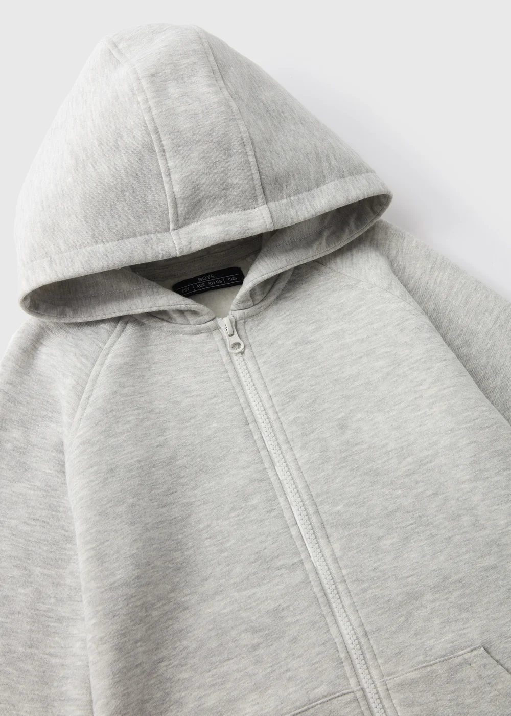 Boys Grey Zip Up Hoodie (7-15yrs) - 7 Yrs Image 2