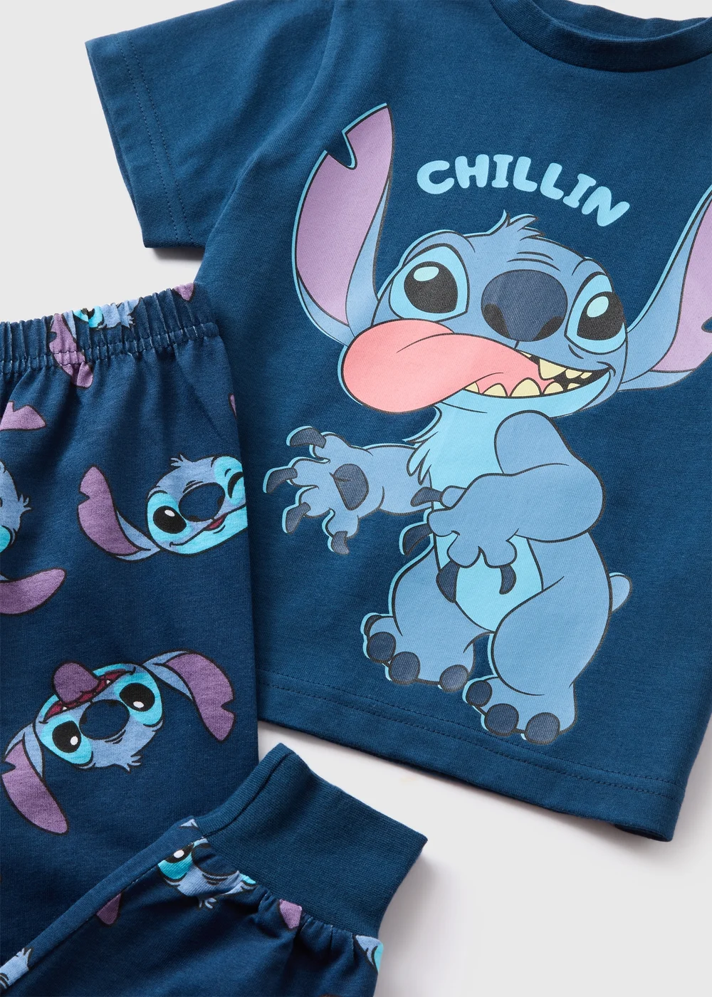 Disney Kids Stitch Top & Bottom Pyjama Set (1-7yrs) - 1 half year to 2 Image 2