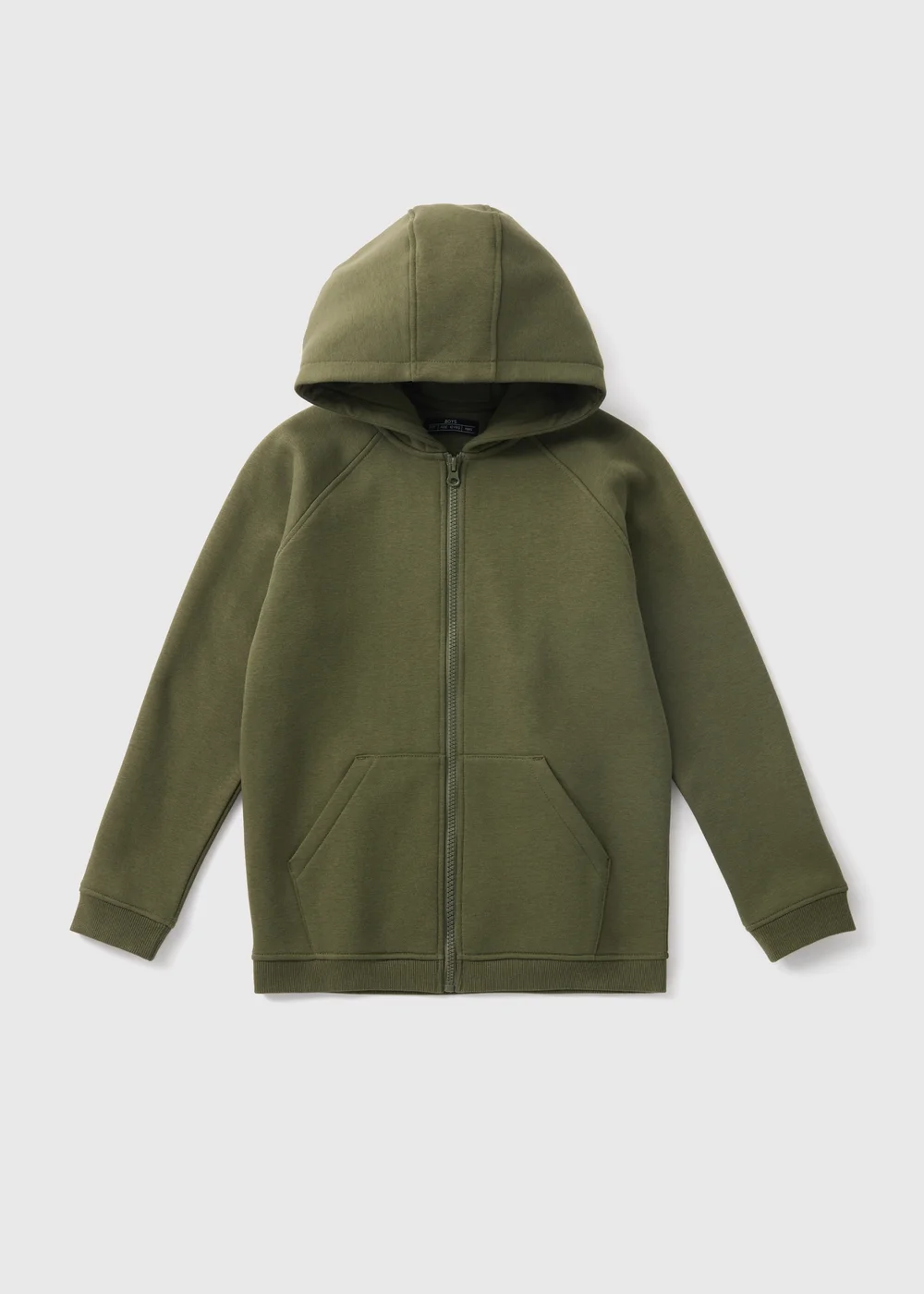 Boys Khaki Zip Up Hoodie (7-15yrs) - 7 Yrs Image 1